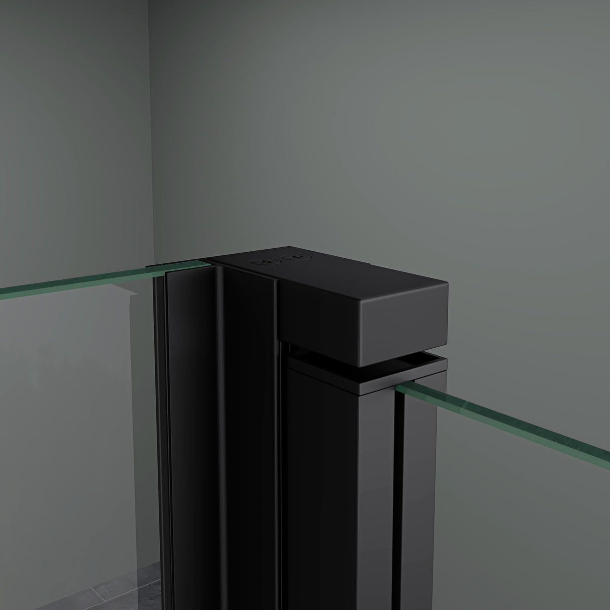 glasvilla Cabine de Douche en Verre de Sécurité 8mm Noir Douche d'Angle avec NANO Porte Coulissante Ravenna18