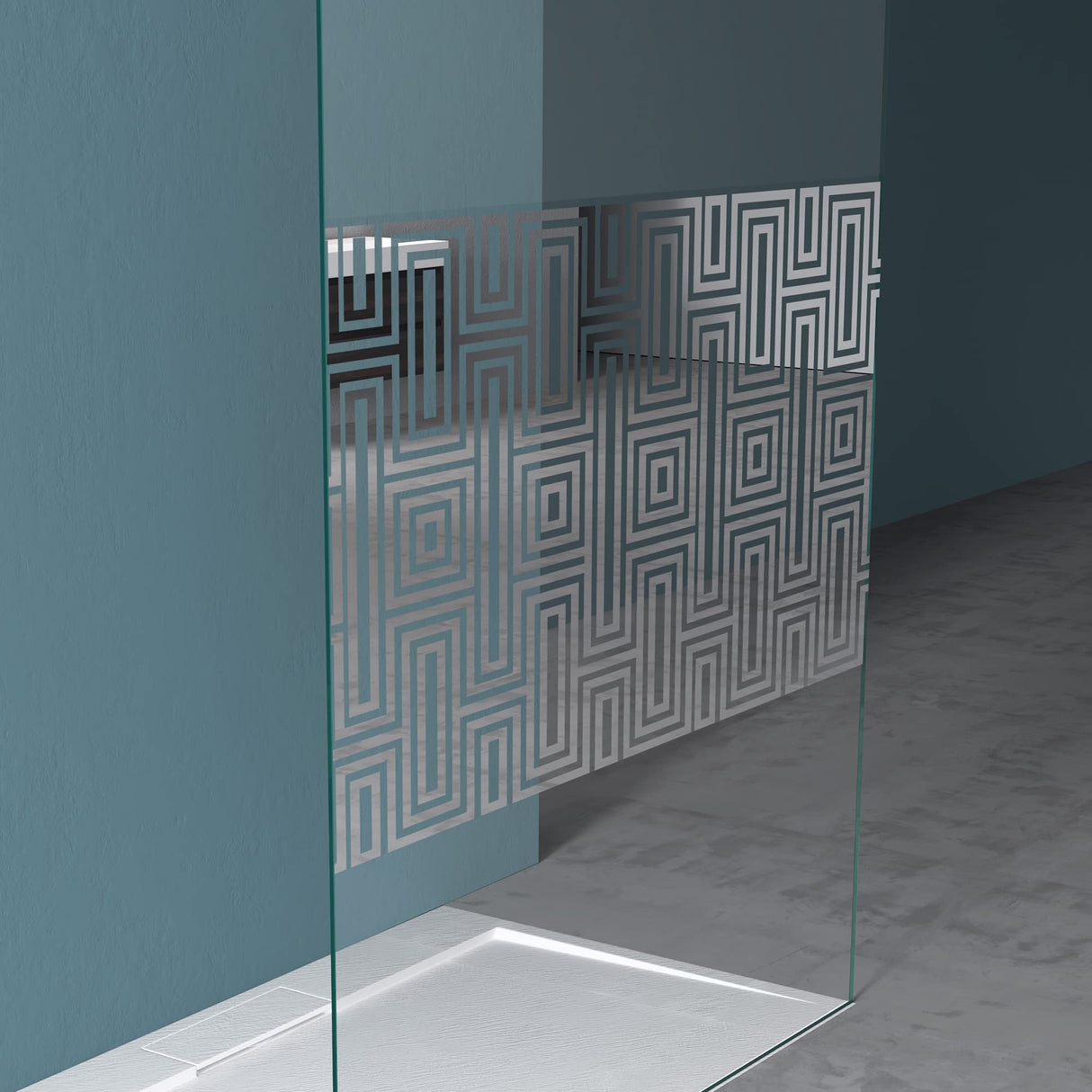 glasvilla Duschwand Duschabtrennung 2 Haltestange für Walk-In Dusche 10mm ESG-Sicherheitsglas mit Nanobeschichtung Rechteckiger Stabilisator Bremen02+2