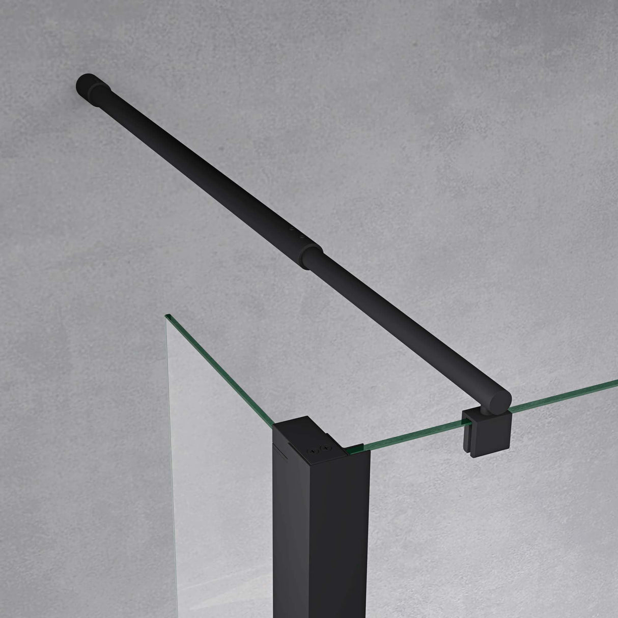 glasvilla Box Doccia Walk-In con Vetro Laterale 30cm, Parete Doccia in Vetro Trasparente da 10mm con Stabilizzatore Rotondo e Rettangolare, Vetro di Sicurezza ESG con Rivestimento Nano Bremen02K-Plus