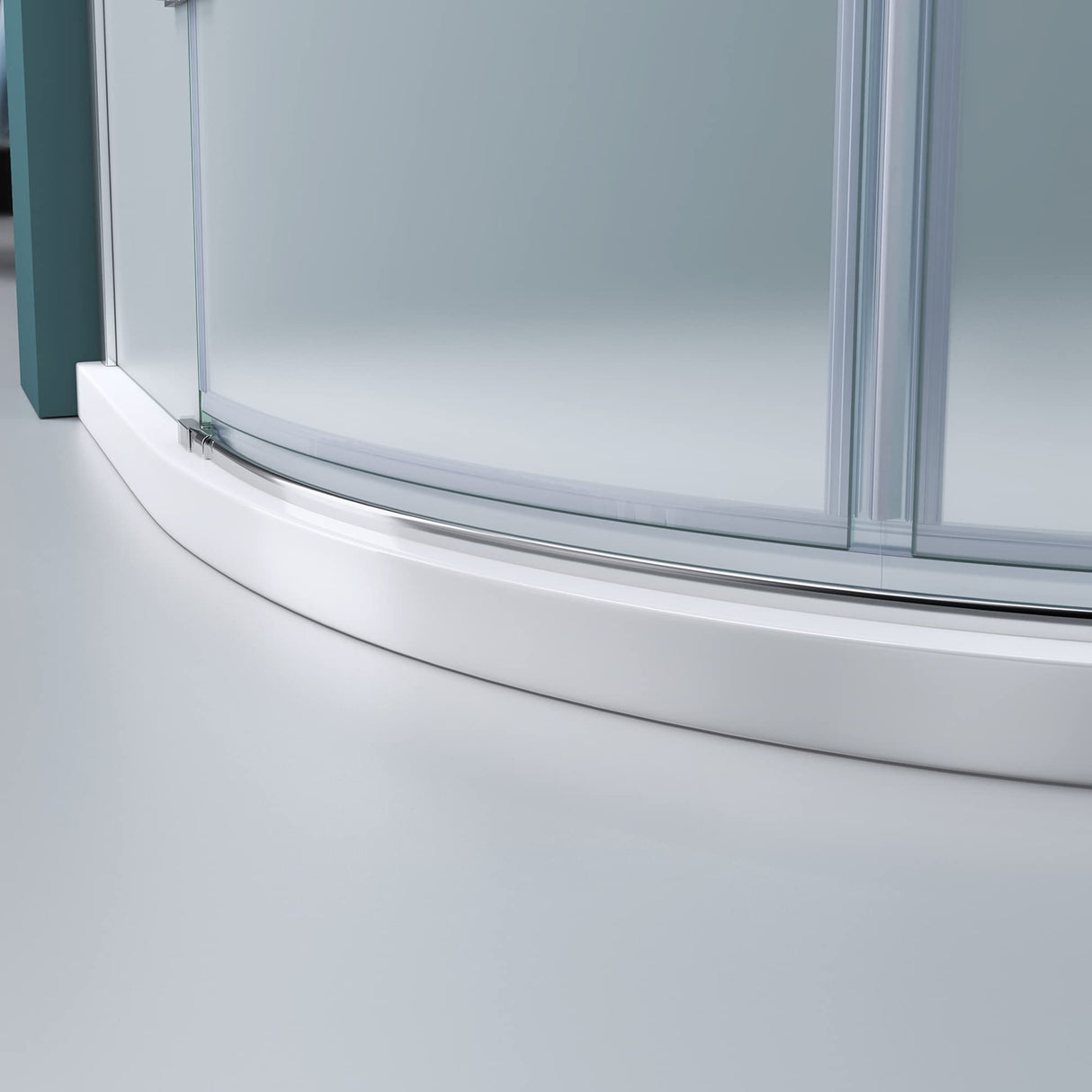 glasvilla Viertelkreis Duschkabine Milchglas Runddusche Duschabtrennung 2 Pendeltüren 6mm ESG-Sicherheitsglas Nano-Beschichtung Ravenna02K+VS