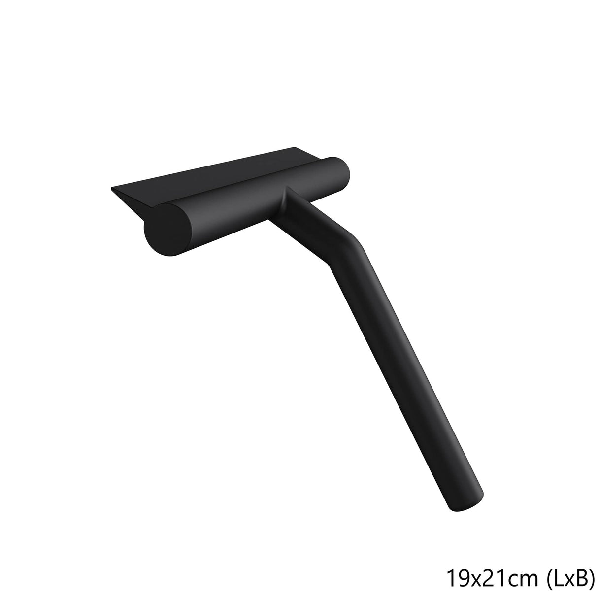 Tergivetro per doccia Glasvilla nero opaco con gancio incluso, tergivetro in silicone 19x21 cm (LxP) tergivetro per finestre del bagno