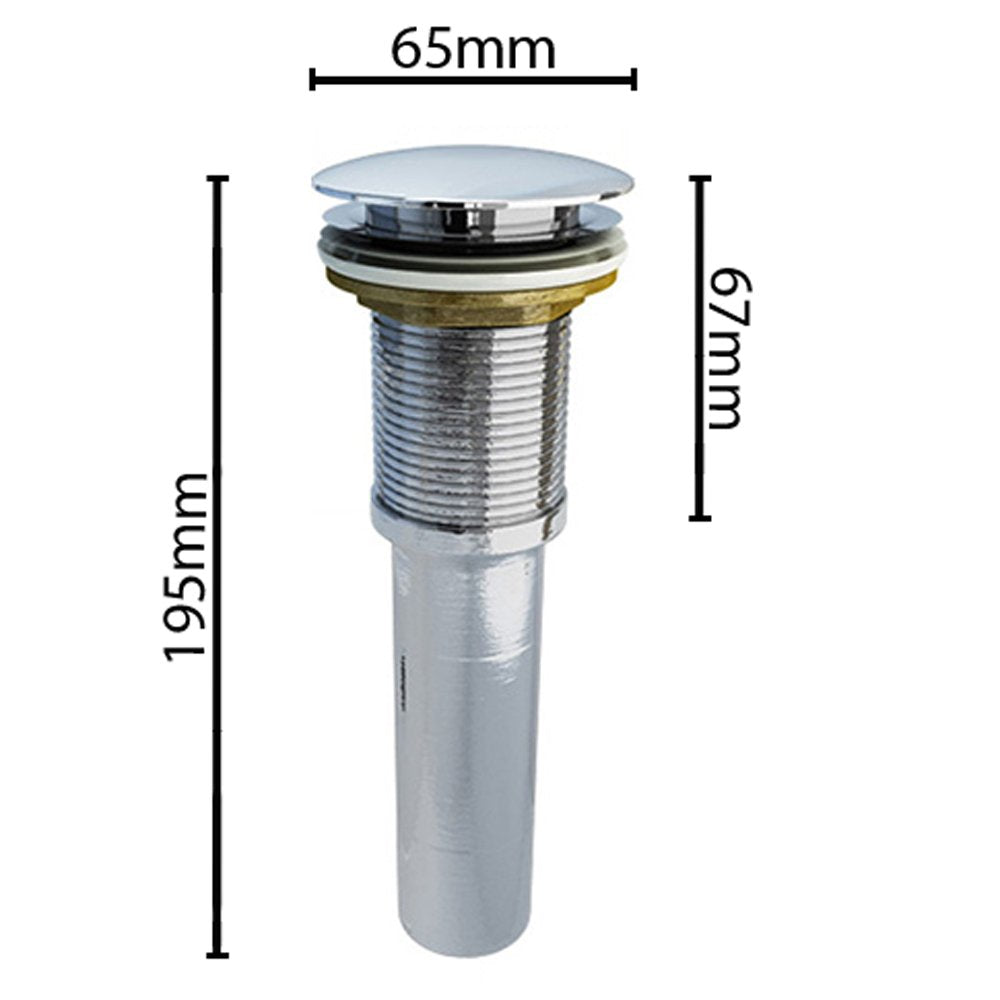 glasvilla Piletta di Scarico Valvola di Scarico Apertura Push Open Tappo per Lavabi DIN