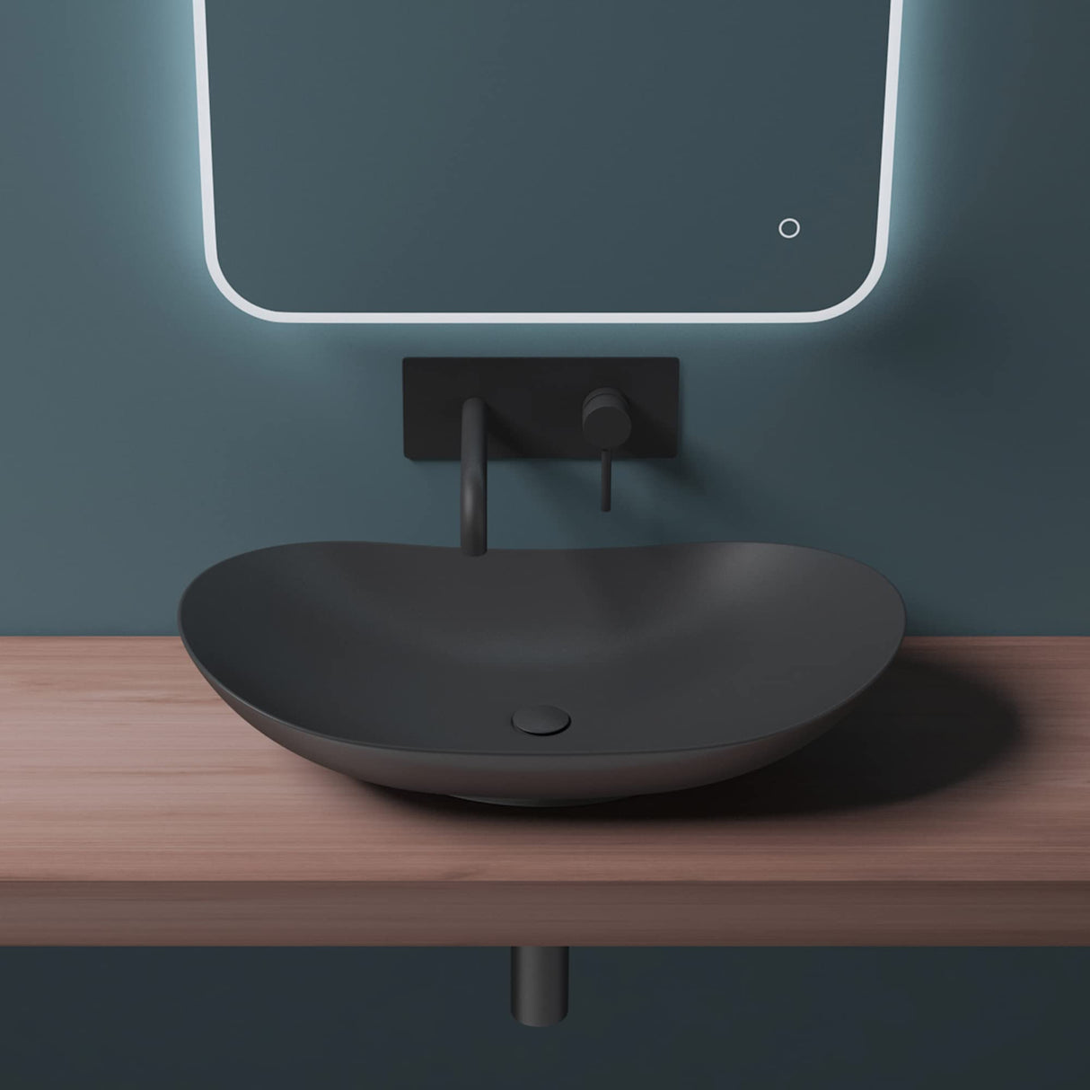 glasvilla Piletta di Scarico Valvola di Scarico Apertura Push Open Tappo per Lavabi DIN