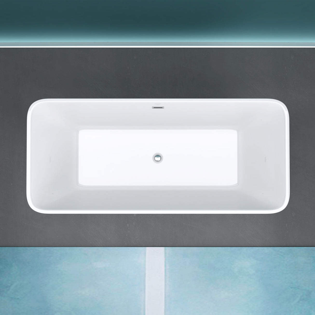 glasvilla Bañera Independiente Acrílico Ovalada Bañera de Acrílico de Pie incl. Kit de Drenaje Pop Up Blanco