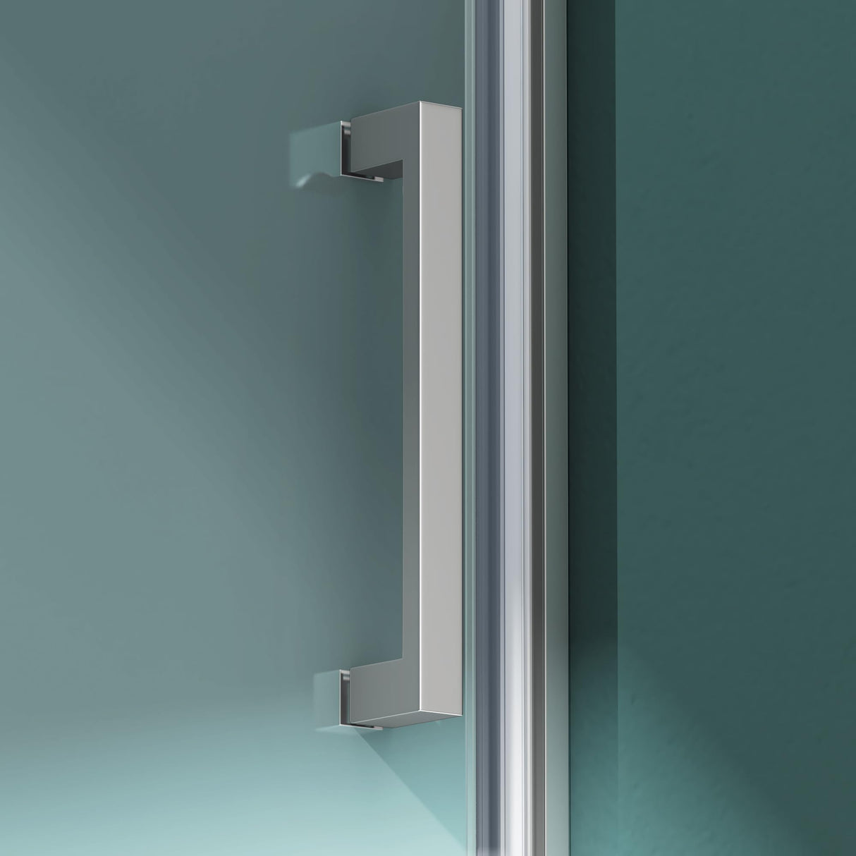 glasvilla Puerta de ducha Puerta de nicho ducha Separación de ducha Cromo y Negro Cabina de ducha Puerta oscilante 8mm vidrio de seguridad ESG con recubrimiento nano Mecanismo de elevación y descenso Vidrio claro y vidrio esmerilado Rayas Teramo36K