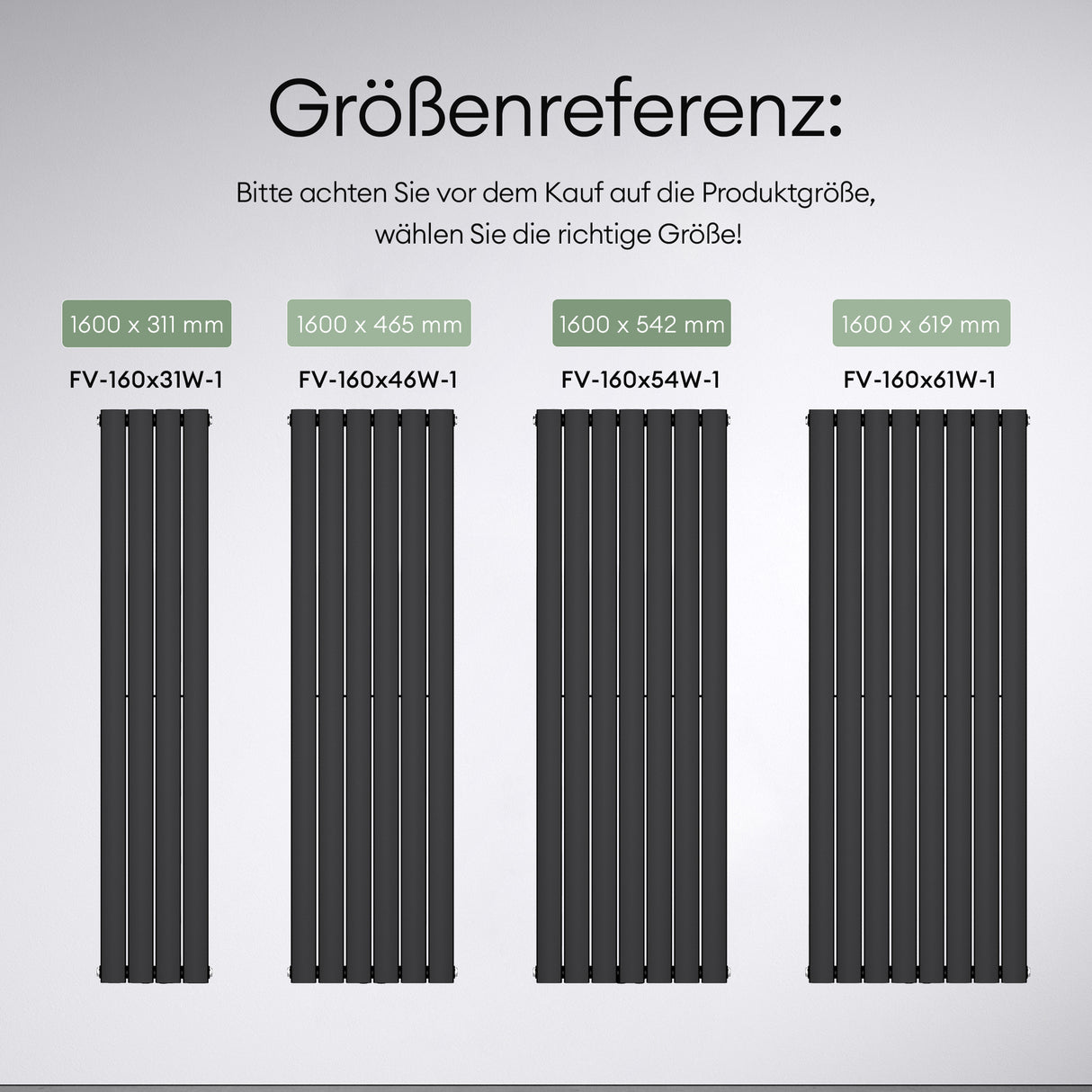 glasvilla Badheizkörper flach Mittelanschluss und Seitenanschluss Paneelheizkörper Badheizung Einlagig aus Stahl FV