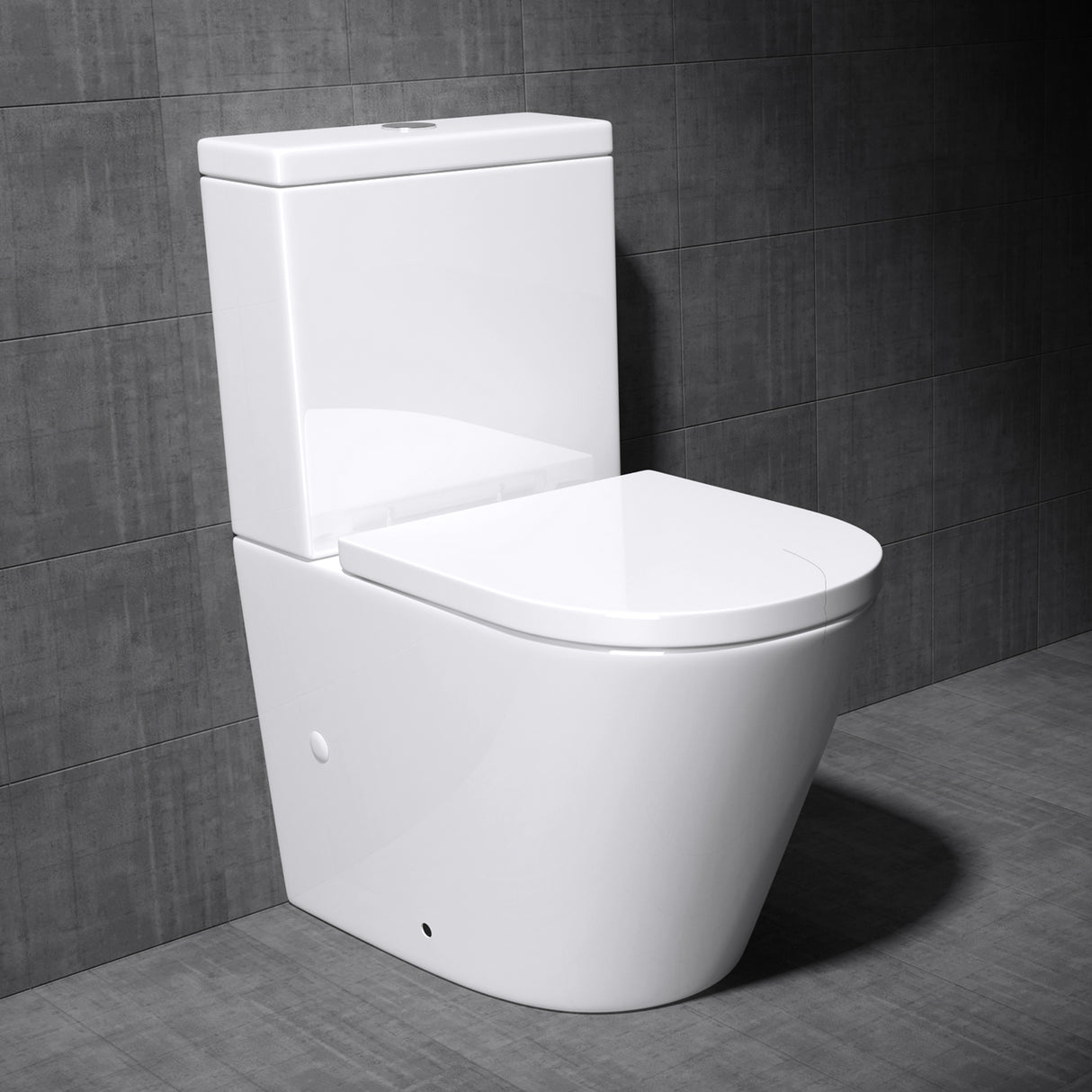 glasvilla Sanitari Bagno a Terra in Ceramica WC Bagno senza Brida Montaggio a Terra