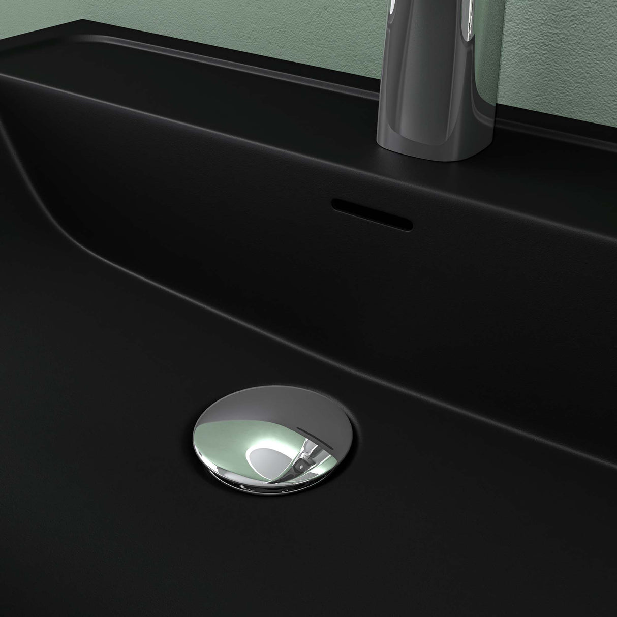 glasvilla Lavabo Lavabo empotrado Cuenca rectangular de mineral con desbordamiento Col8