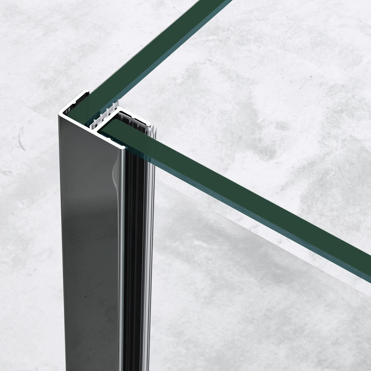 glasvilla Mampara de ducha Separación de ducha Ducha Walk-In 8mm Cristal claro ESG-Vidrio de seguridad con recubrimiento nano Estabilizador rectangular BremenL