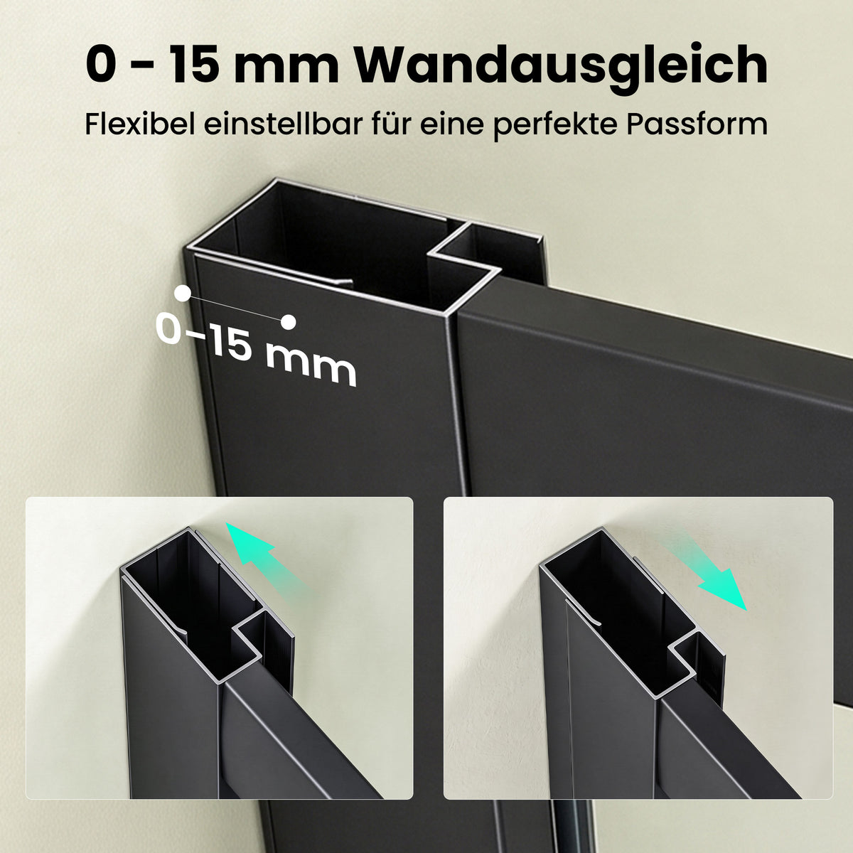 glasvilla Box doccia Angolare in Vetro, Cabina Bagno con Doppia Porta Scorrevole Box Doccia in Vetro di Sicurezza Temperato da 6 mm, Ravenna16K
