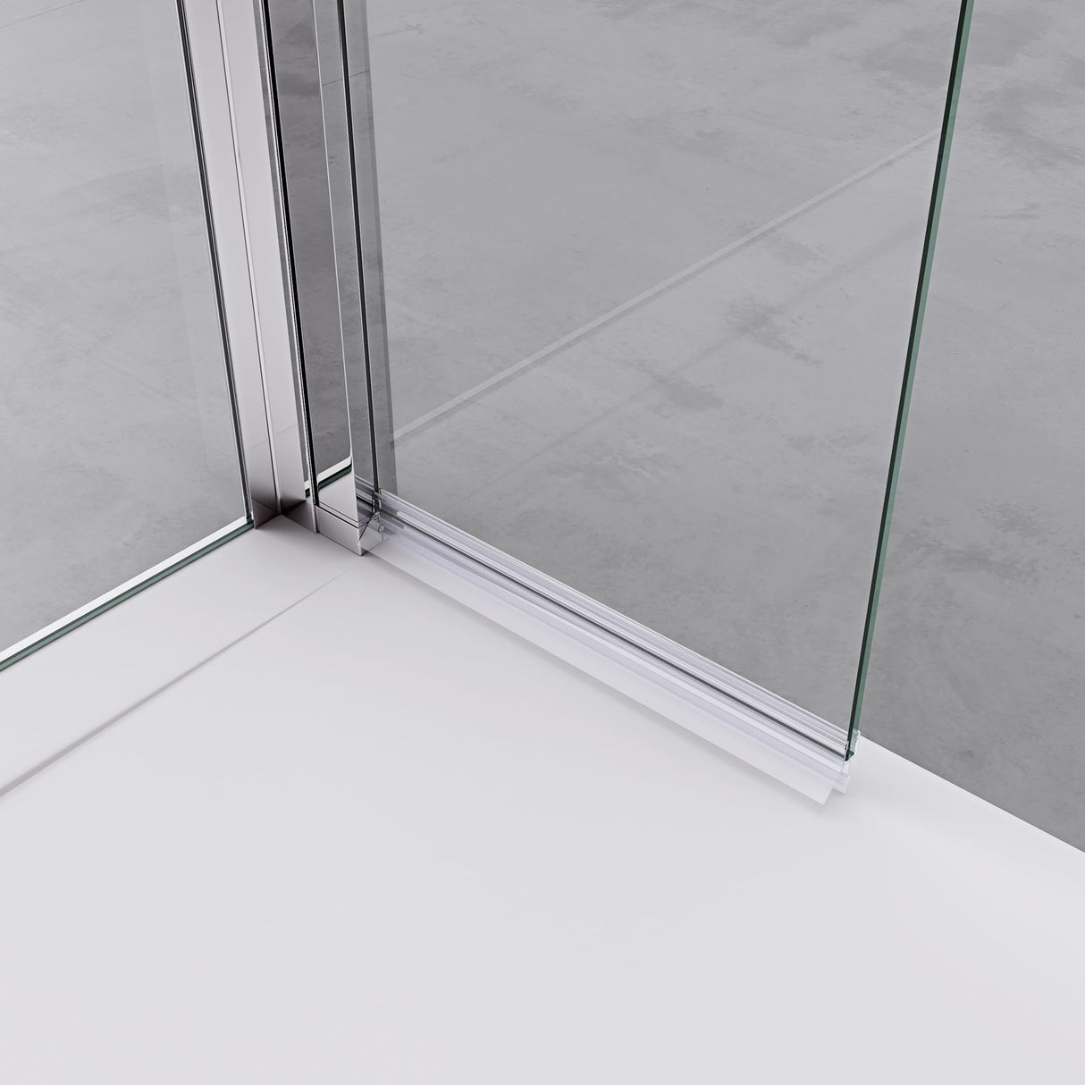 glasvilla Box Doccia Walk-In con Vetro Laterale 30cm, Parete Doccia in Vetro Trasparente da 10mm con Stabilizzatore Rotondo e Rettangolare, Vetro di Sicurezza ESG con Rivestimento Nano Bremen02K-Plus