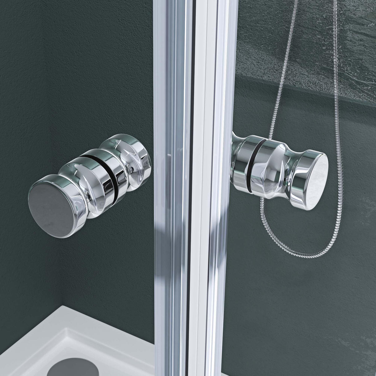 glasvilla Box Doccia con Porte Pieghevole a 180°in Vetro Trasparente Box Cabina Doccia Angolare a Soffietto Effetto Loto Ravenna26