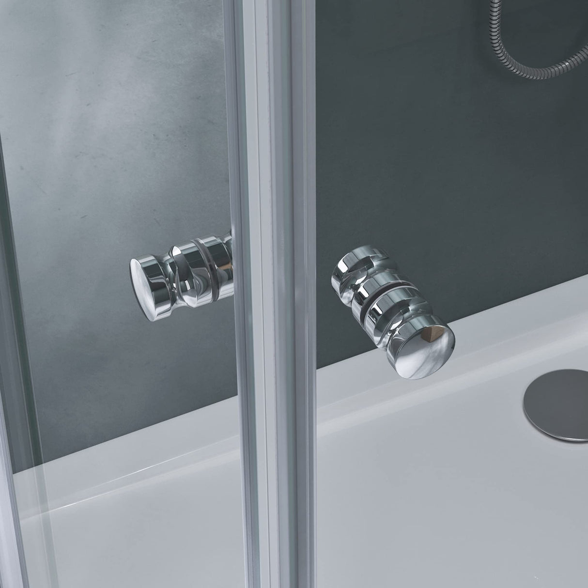 Mai & Mai Box Doccia in Vetro, Box Doccia a Soffietto Cabina Bagno in Vetro con Doppie Porte Scorrevoli Box Cabina Doccia Angolare Ravenna16k
