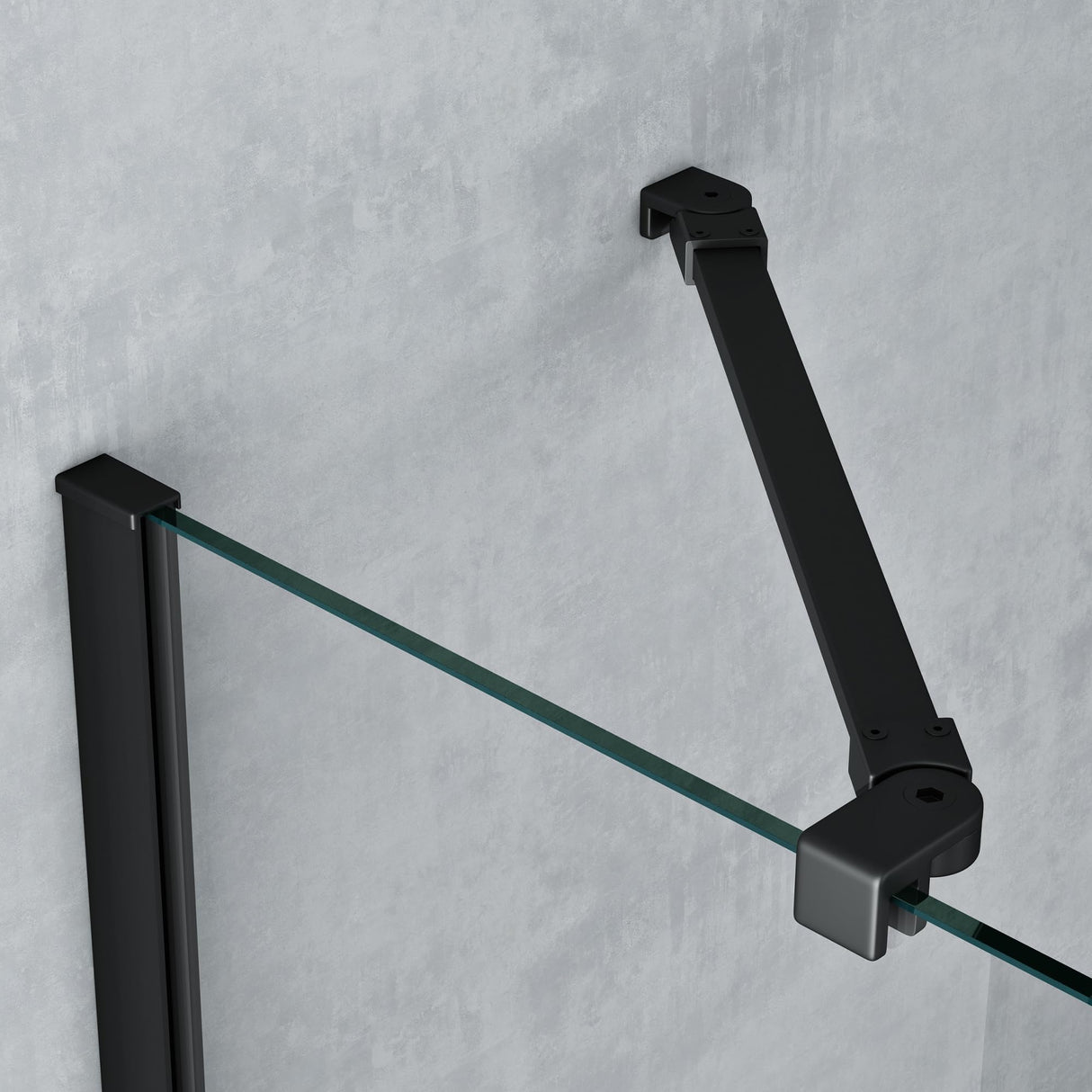 glasvilla Cabina de Ducha en Forma de U Separación de Ducha Cabina de Ducha Marco de Aluminio Vidrio de Seguridad ESG Vidrio Transparente Doble Puerta Negro Ravenna66UK