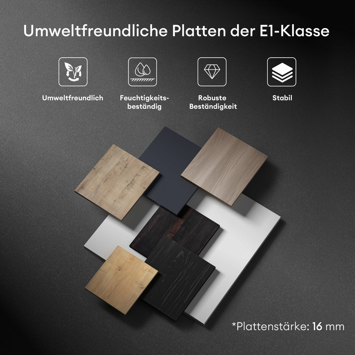 conjunto de muebles de baño glasvilla mueble bajo lavabo incluido lavabo antracita mate y espejo de baño LED BxTxH 46x26x63 cm Pisa