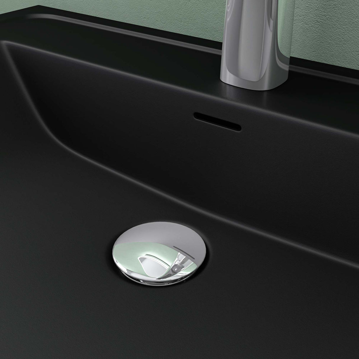 glasvilla Lavabo Lavabo empotrado Cuenca rectangular de mineral con desbordamiento Col8