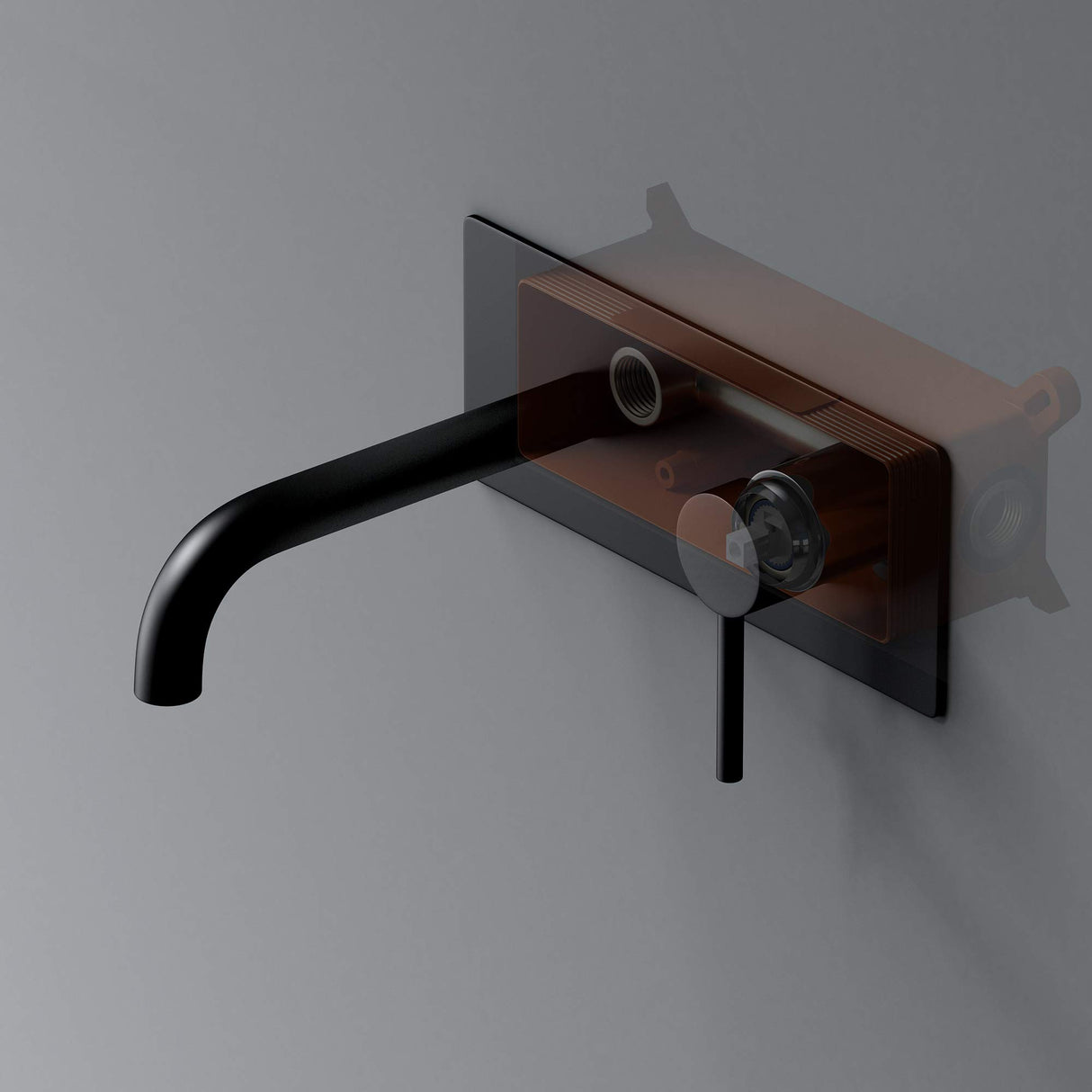 glasvilla Miscelatore per Lavabo a Muro Rubinetto Lavabo a Parete per bagno con Corpo a Incasso