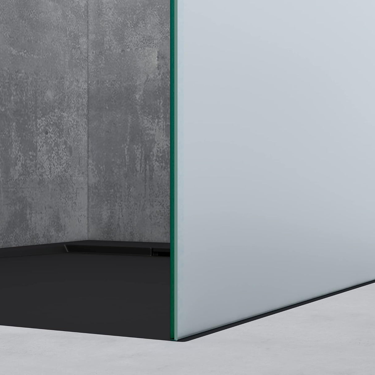 glasvilla Box Doccia Walk-In in Vetro 10mm Parete Doccia in Vetro di Sicurezza ESG con Rivestimento Nano e Braccio di Sostegno BRAM1&BRAM3 Bremen2