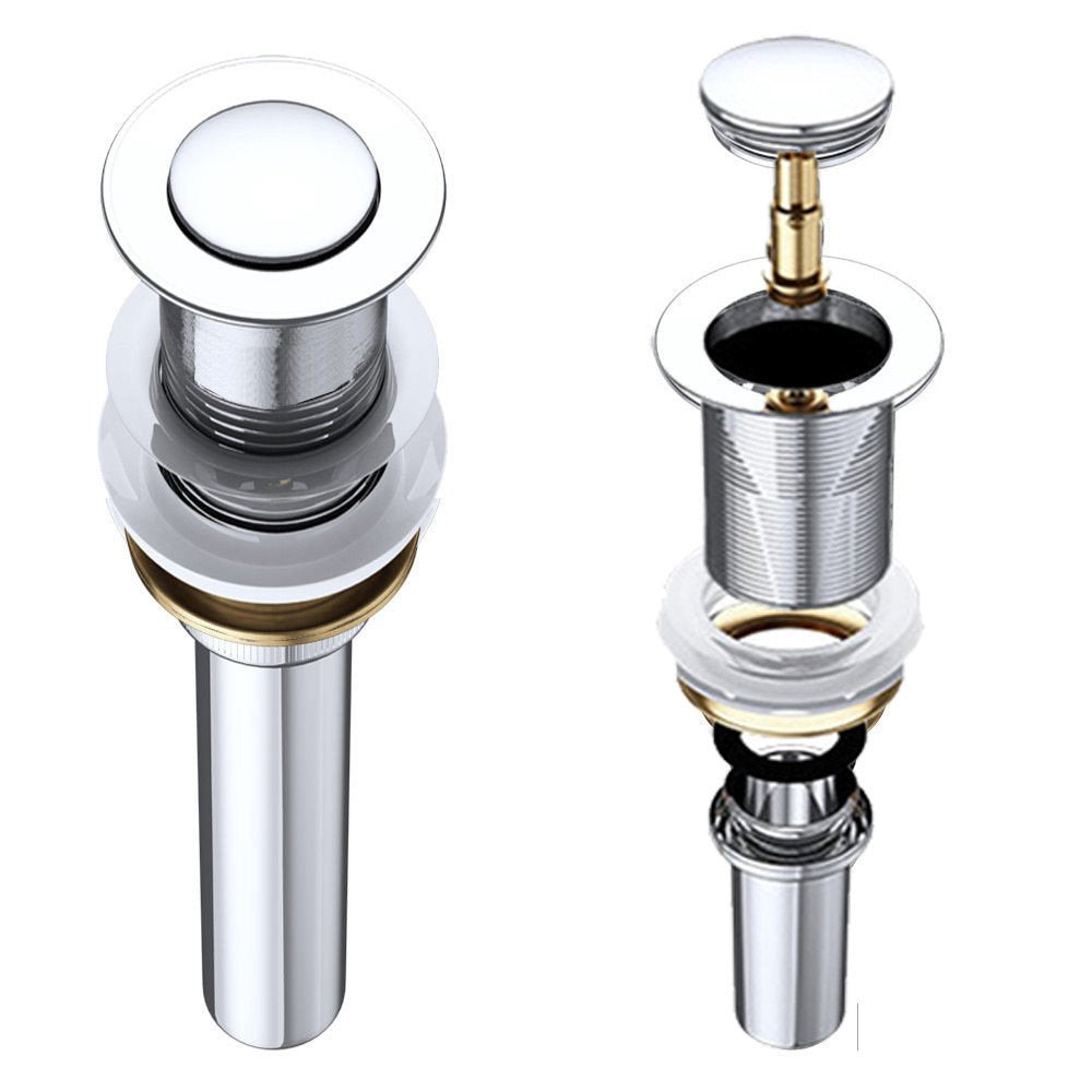 glasvilla Piletta di Scarico Valvola di Scarico Apertura Push Open Tappo per Lavabi DIN