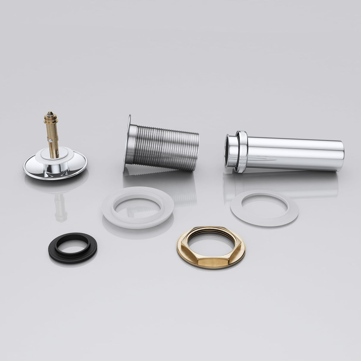 glasvilla Piletta di Scarico Valvola di Scarico Apertura Push Open Tappo per Lavabi DIN