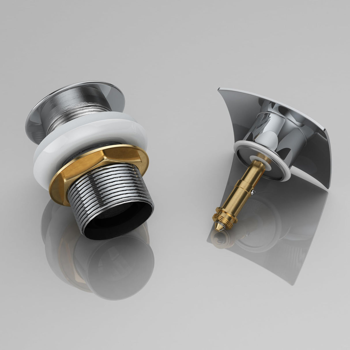 glasvilla Piletta di Scarico Valvola di Scarico Apertura Push Open Tappo per Lavabi DIN