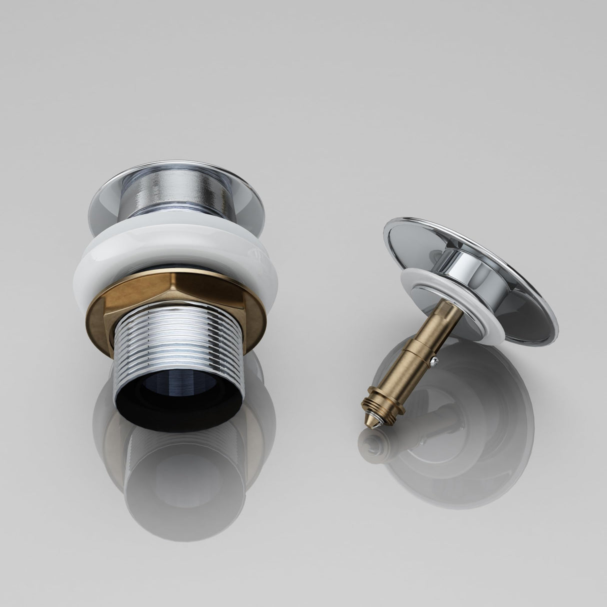 glasvilla Piletta di Scarico Valvola di Scarico Apertura Push Open Tappo per Lavabi DIN