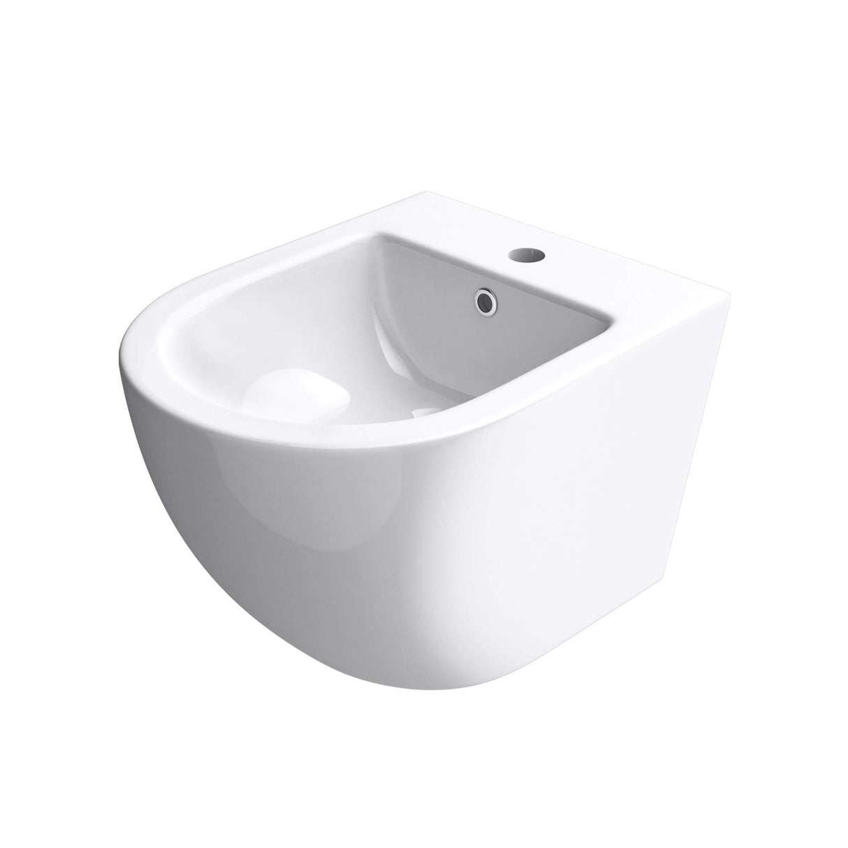 glasvilla Sanitari Bidet Sospeso Sanitari Bagno in Ceramica Superficie Antisporco con un Foro per la Rubinetteria Düren179