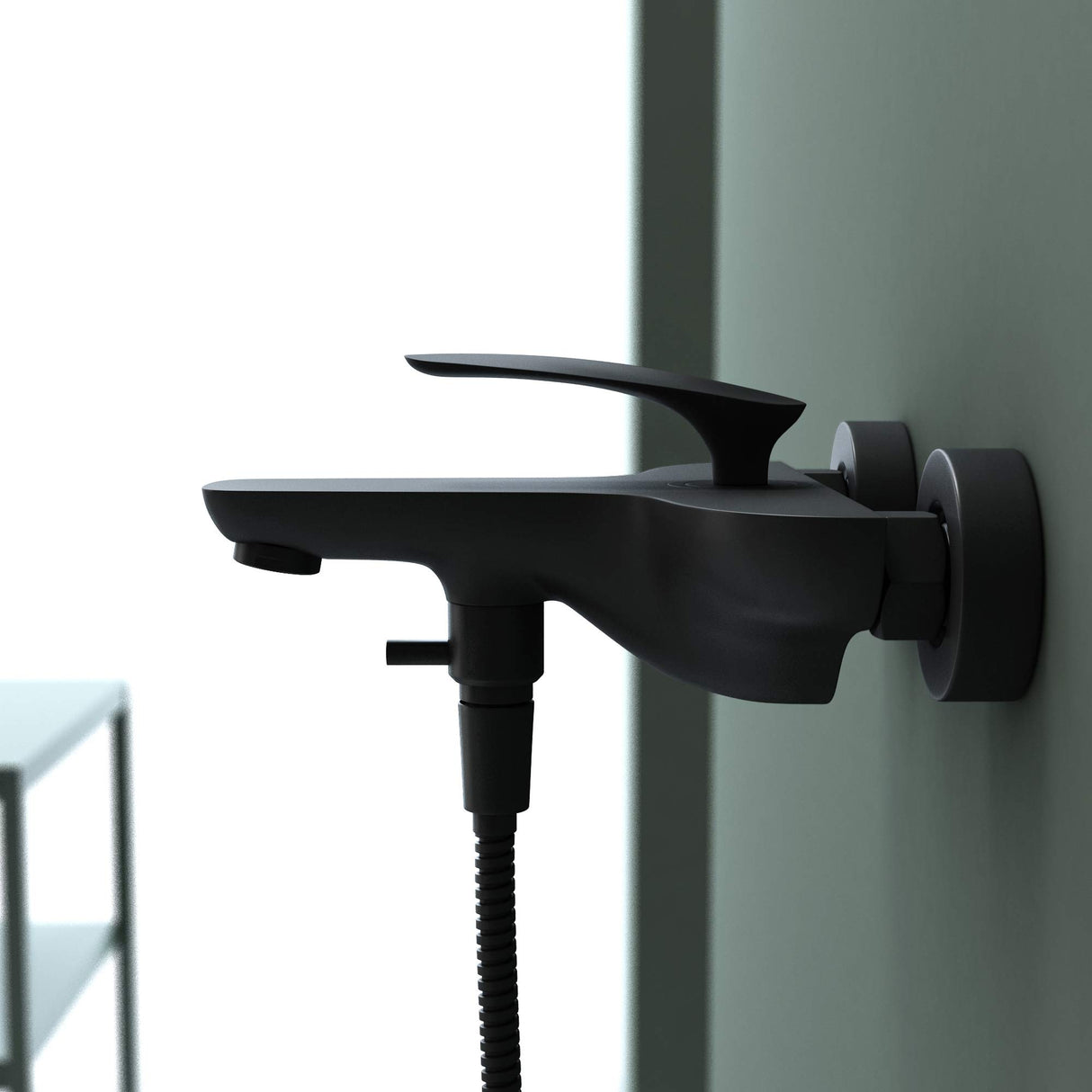 Système de douche Glasvilla avec douchette et mitigeur monocommande, incluant 3 jets.