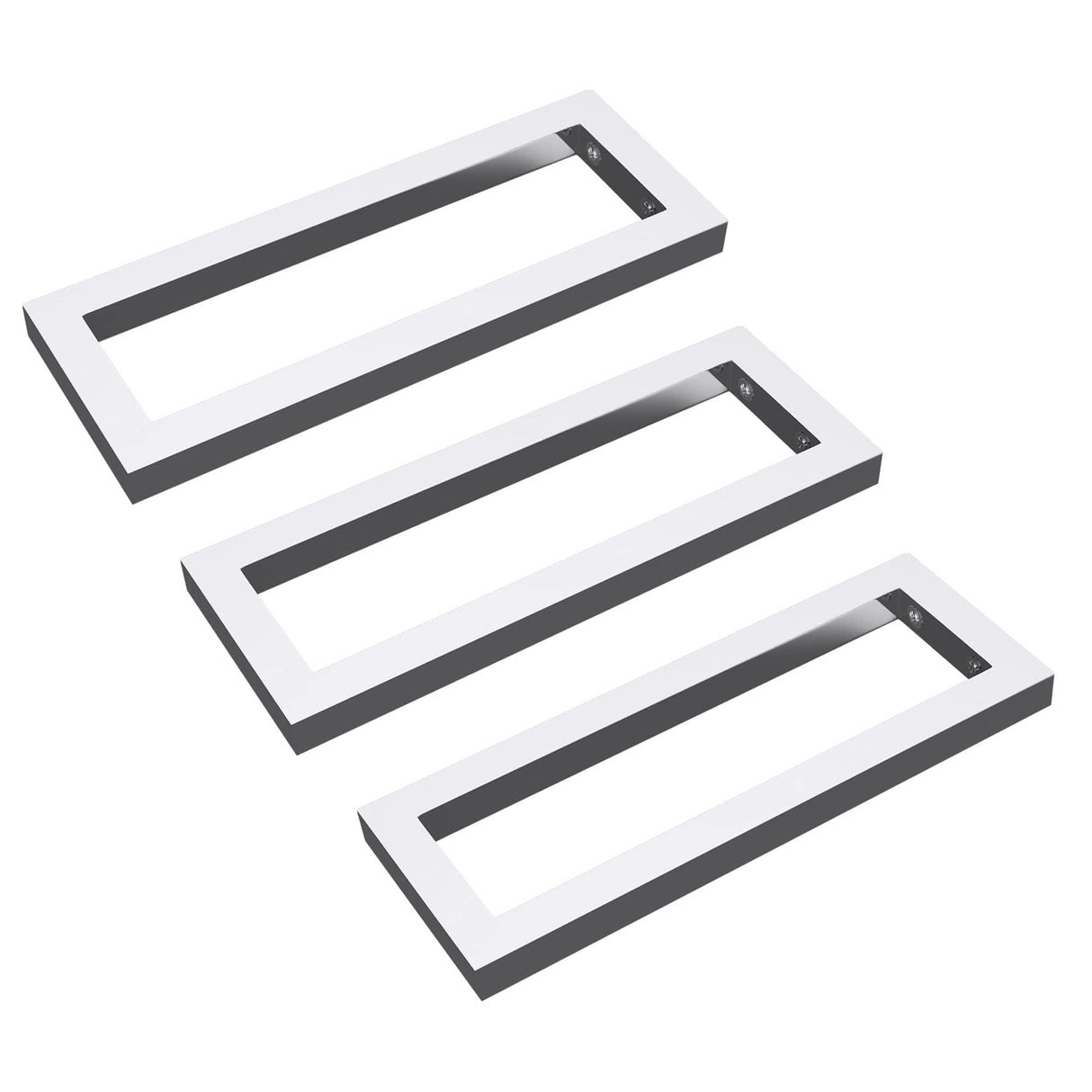 Supporto da parete Glasvilla Design in acciaio inox per lavabo, 3 pezzi, WH01