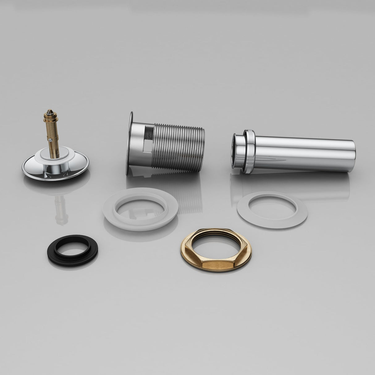 glasvilla Piletta di Scarico Valvola di Scarico Apertura Push Open Tappo per Lavabi DIN