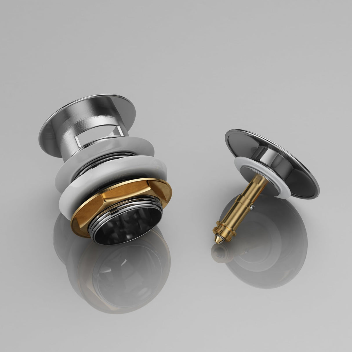 glasvilla Piletta di Scarico Valvola di Scarico Apertura Push Open Tappo per Lavabi DIN