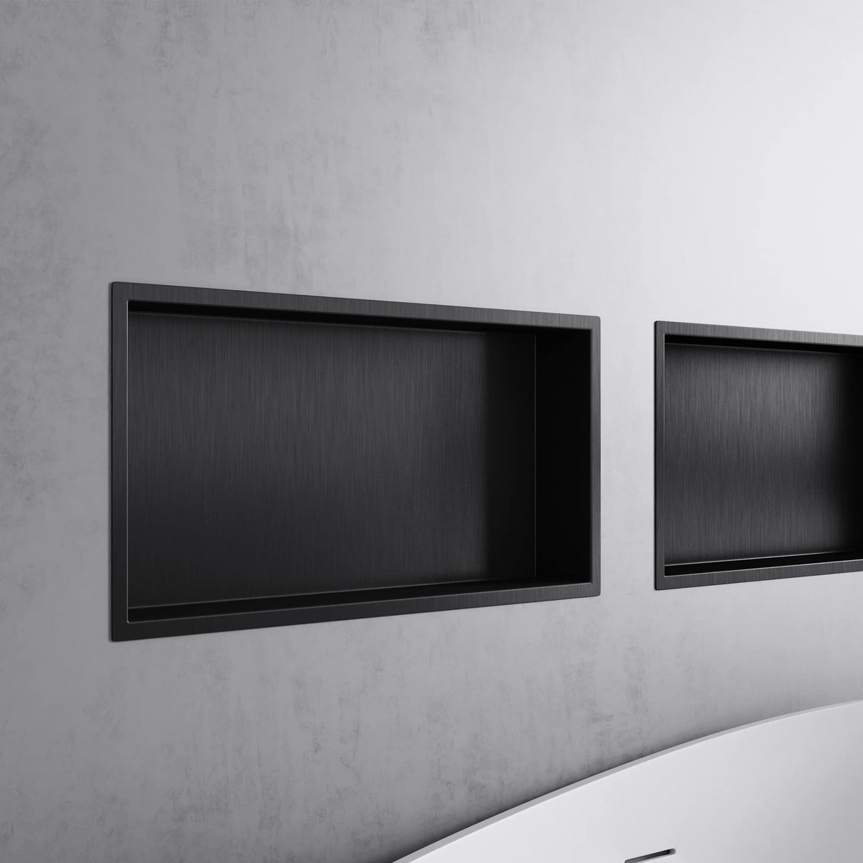 glasvilla Nicchia a Parete in Acciaio Inox Mensola Doccia a Muro a Incasso Piastrellabile Facile da Montare