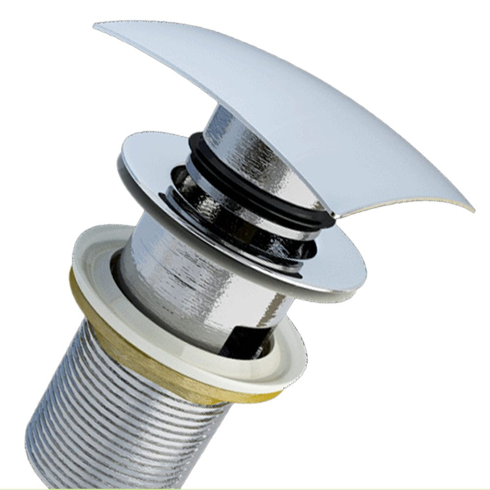 glasvilla Piletta di Scarico Valvola di Scarico Apertura Push Open Tappo per Lavabi DIN