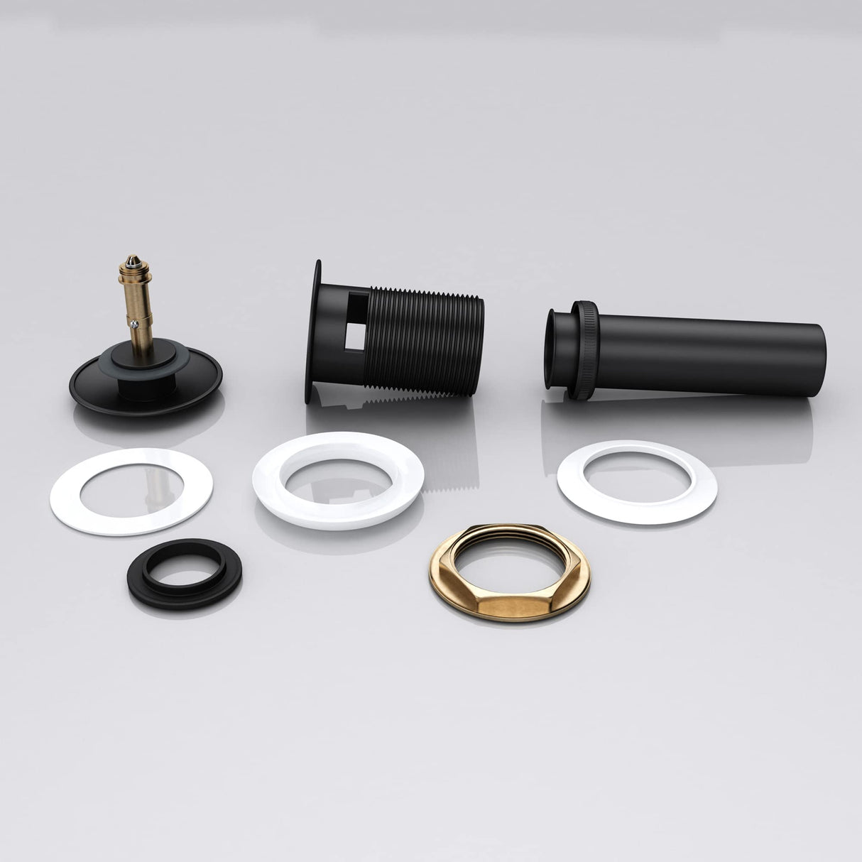 glasvilla Piletta di Scarico Valvola di Scarico Apertura Push Open Tappo per Lavabi DIN