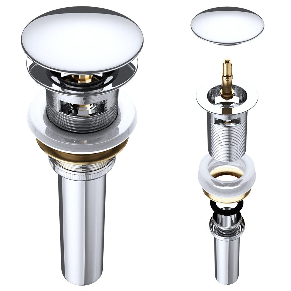 glasvilla Piletta di Scarico Valvola di Scarico Apertura Push Open Tappo per Lavabi DIN
