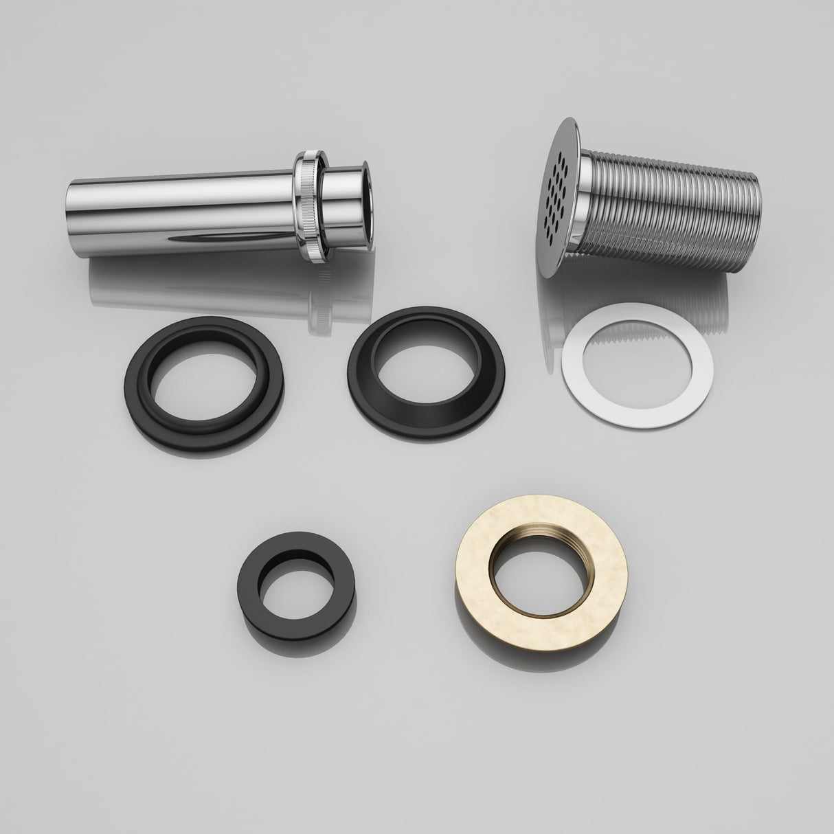 glasvilla Piletta di Scarico Valvola di Scarico Apertura Push Open Tappo per Lavabi DIN