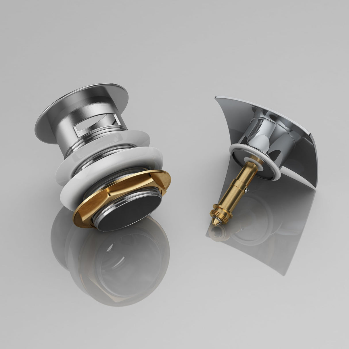 glasvilla Piletta di Scarico Valvola di Scarico Apertura Push Open Tappo per Lavabi DIN