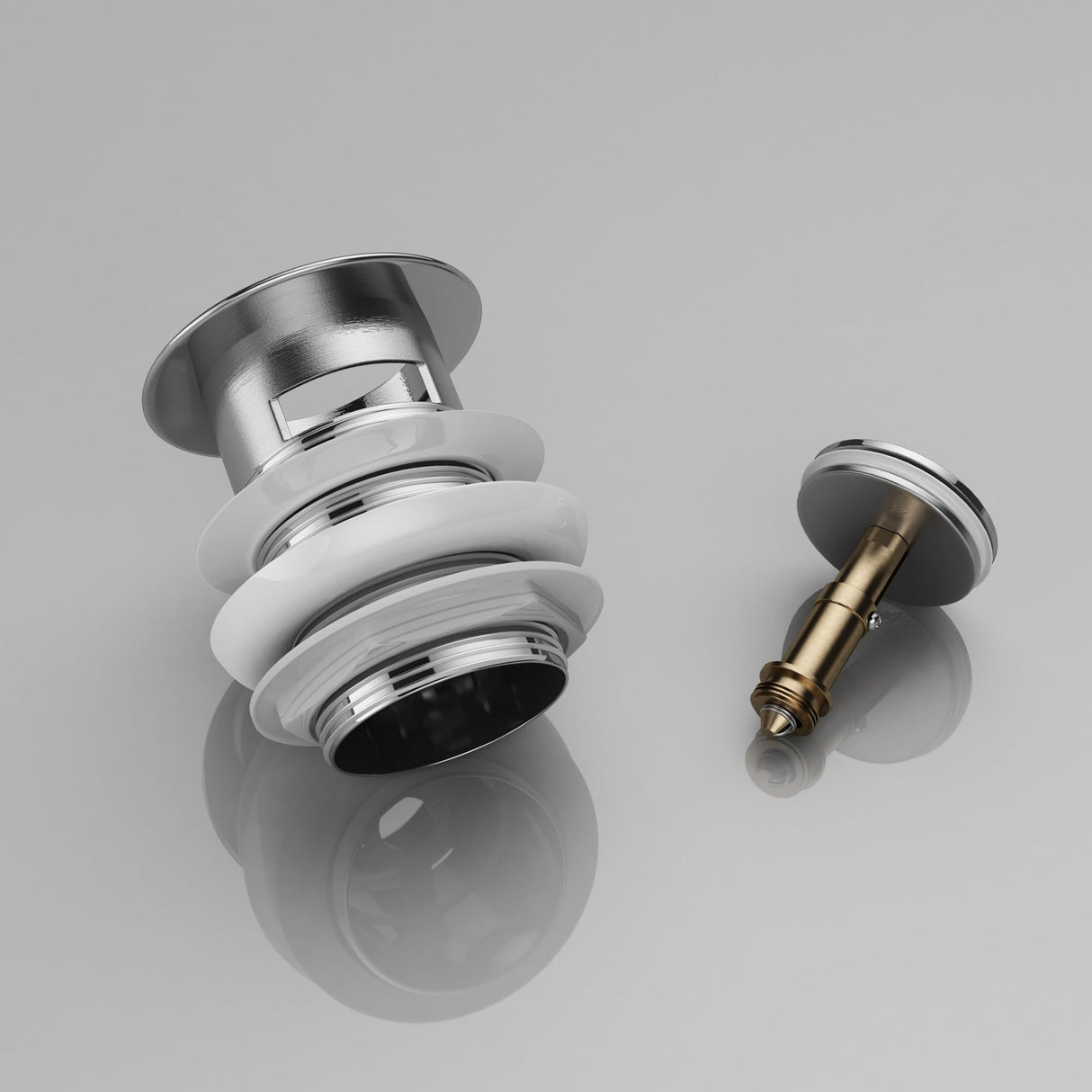 glasvilla Piletta di Scarico Valvola di Scarico Apertura Push Open Tappo per Lavabi DIN