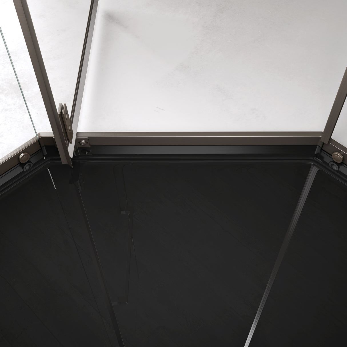 glasvilla Box Doccia in Vetro Temperato di Sicurezza da 8 mm con Telaio Porta in Acciaio Inox Cabina Bagno Pentagonale in Vetro ESG Installazione a Terra Ravenna68