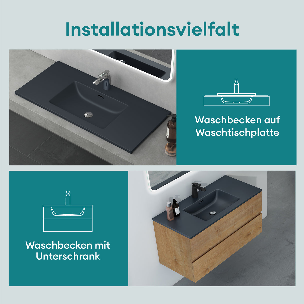 glasvilla lavabo lavabo empotrado mueble de lavabo lavabo empotrado de mineral Col02