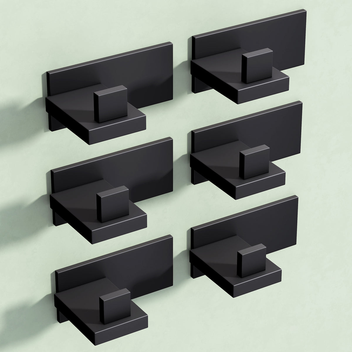 Glasvilla Design – Ganchos de pared de acero inoxidable Stalo-06 / Stalo-07 con montaje adhesivo o atornillado