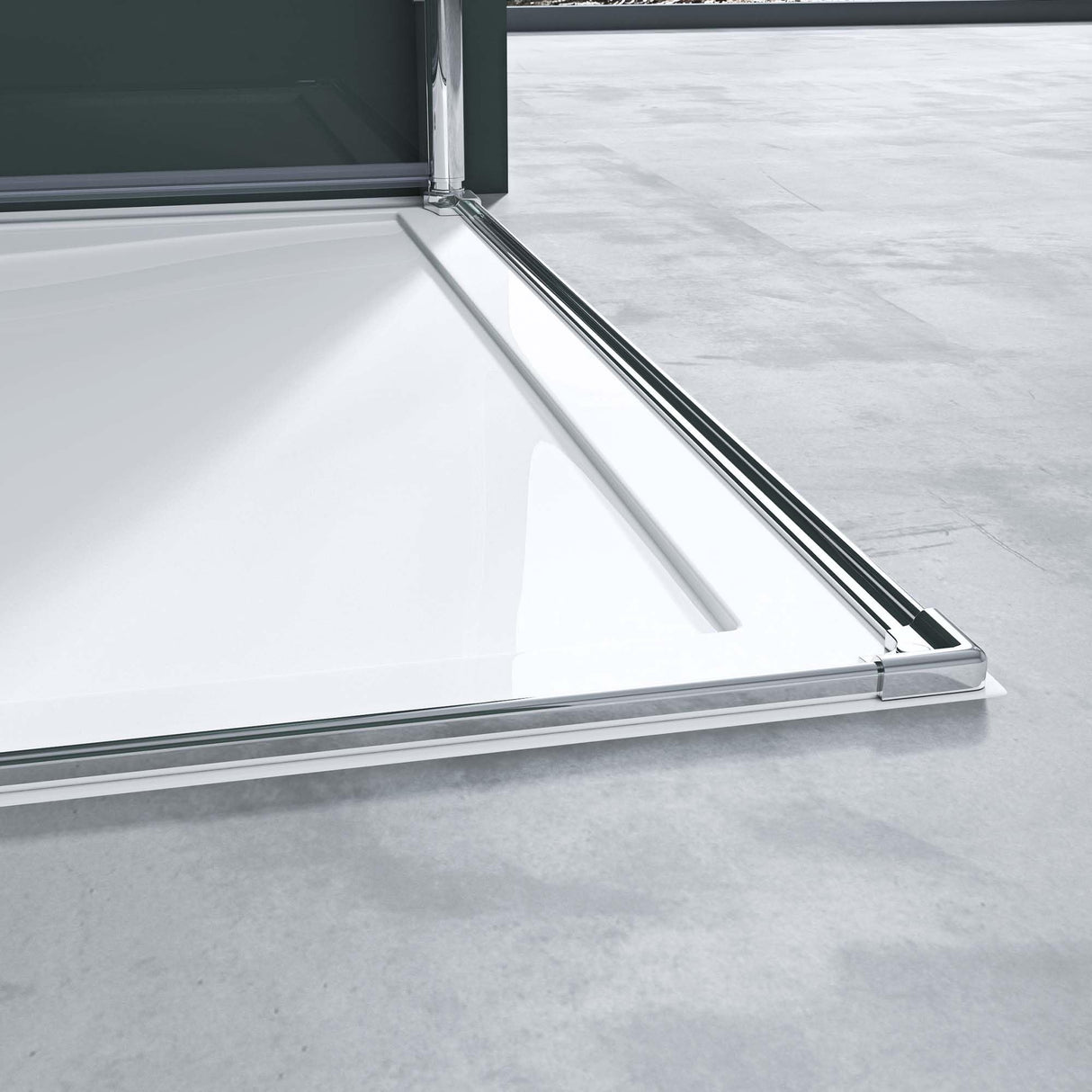 glasvilla Duschkabine Puerta Plegable 180° Cristal Claro ESG Plegable & Plegable Puerta de Ducha Efecto Loto NANO Entrada de Esquina R26