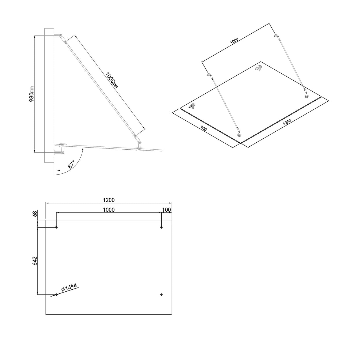 glasvilla Glasvordach Überdachung Transparente VSG con SGP Folie Vordach Edelstahl Wandhalterung Regenschutz Eingangsbereich VDG02K