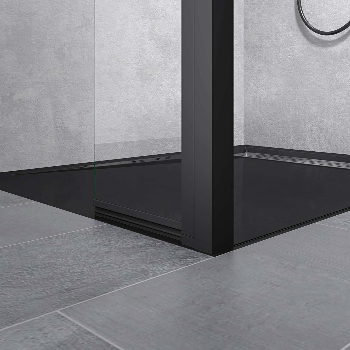 glasvilla Box Doccia Walk-In con Vetro Laterale 30cm, Parete Doccia in Vetro Trasparente da 10mm con Stabilizzatore Rotondo e Rettangolare, Vetro di Sicurezza ESG con Rivestimento Nano Bremen02K-Plus