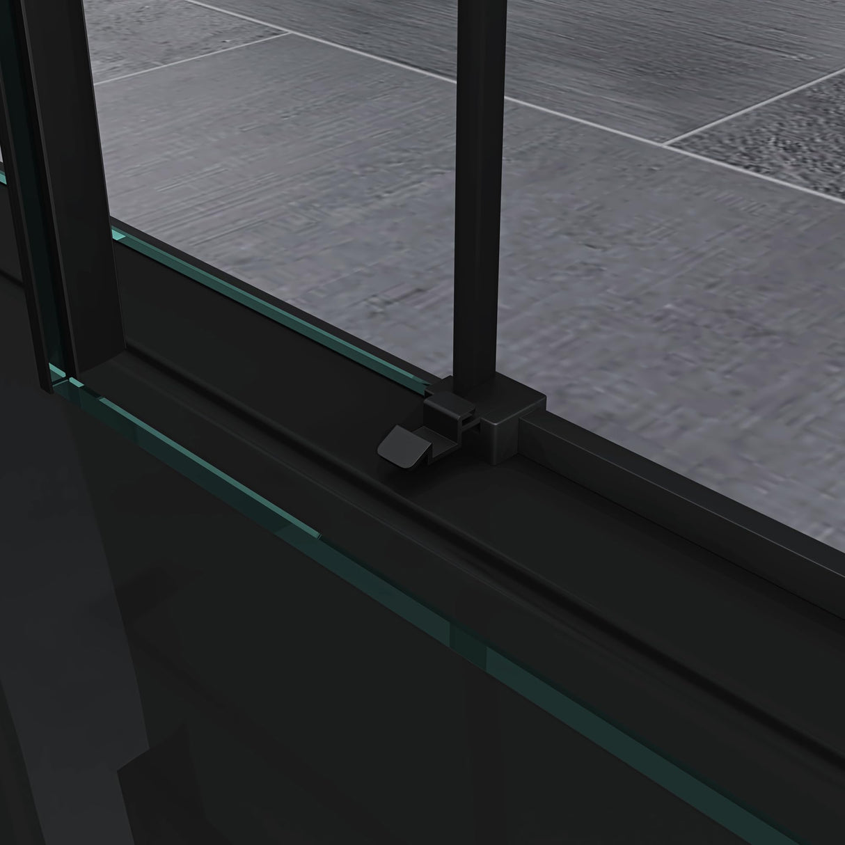 glasvilla Cabine de Douche en Verre de Sécurité 8mm Noir Douche d'Angle avec NANO Porte Coulissante Ravenna18