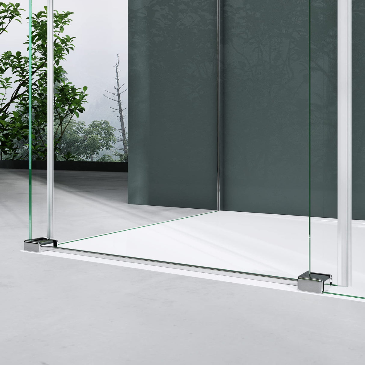 glasvilla Box Doccia in Vetro 8 mm ad Apertura Scorrevole Box Cabina Doccia Angolare con Rivestimento NANO Ravenna17k