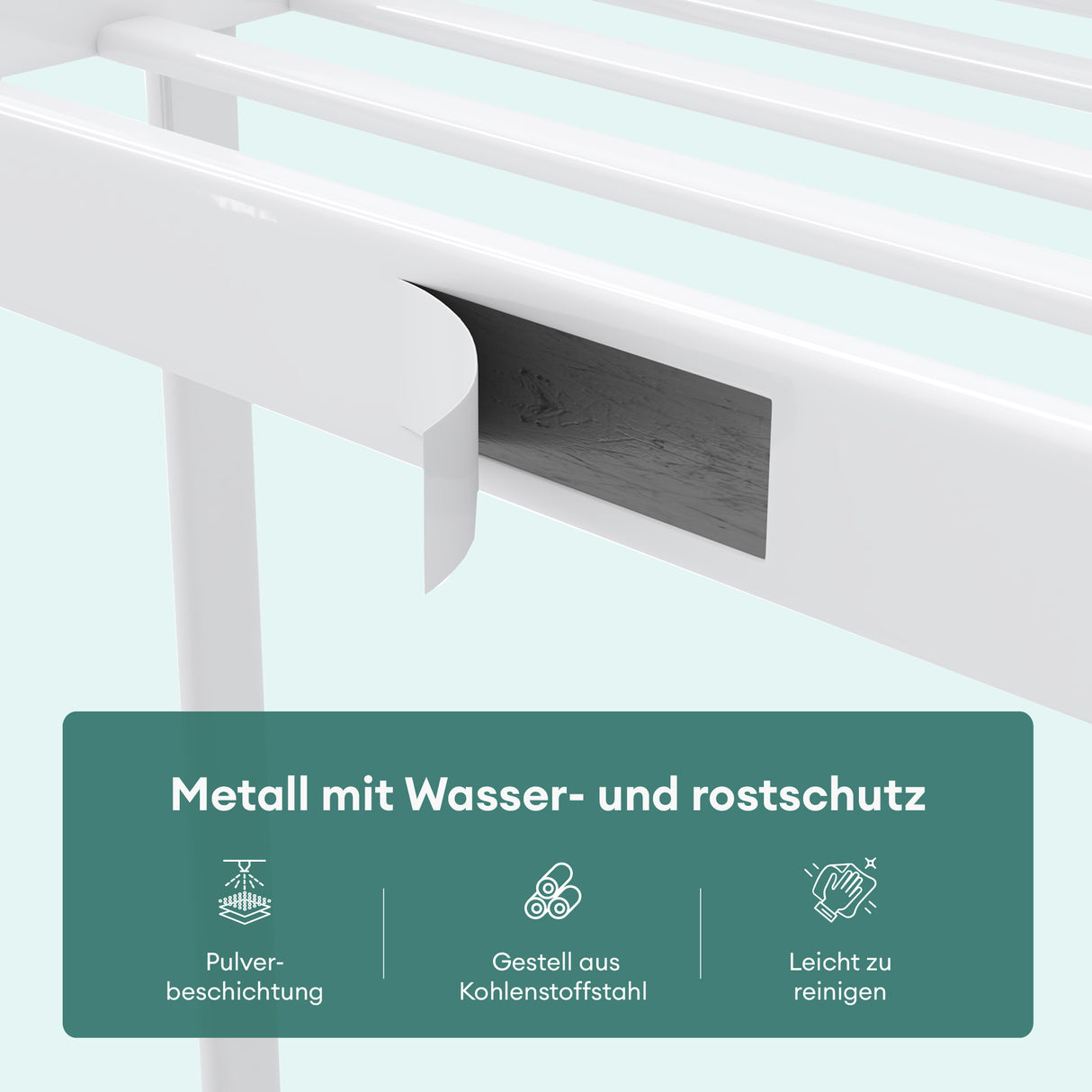 glasvilla Scaffale da Bagno di 3 Livelli 18x12.5x67.3cm, Scaffale Portaoggetti in Metallo Robusto con 4 Piedini Antiscivolo per Doccia, Reglo-02