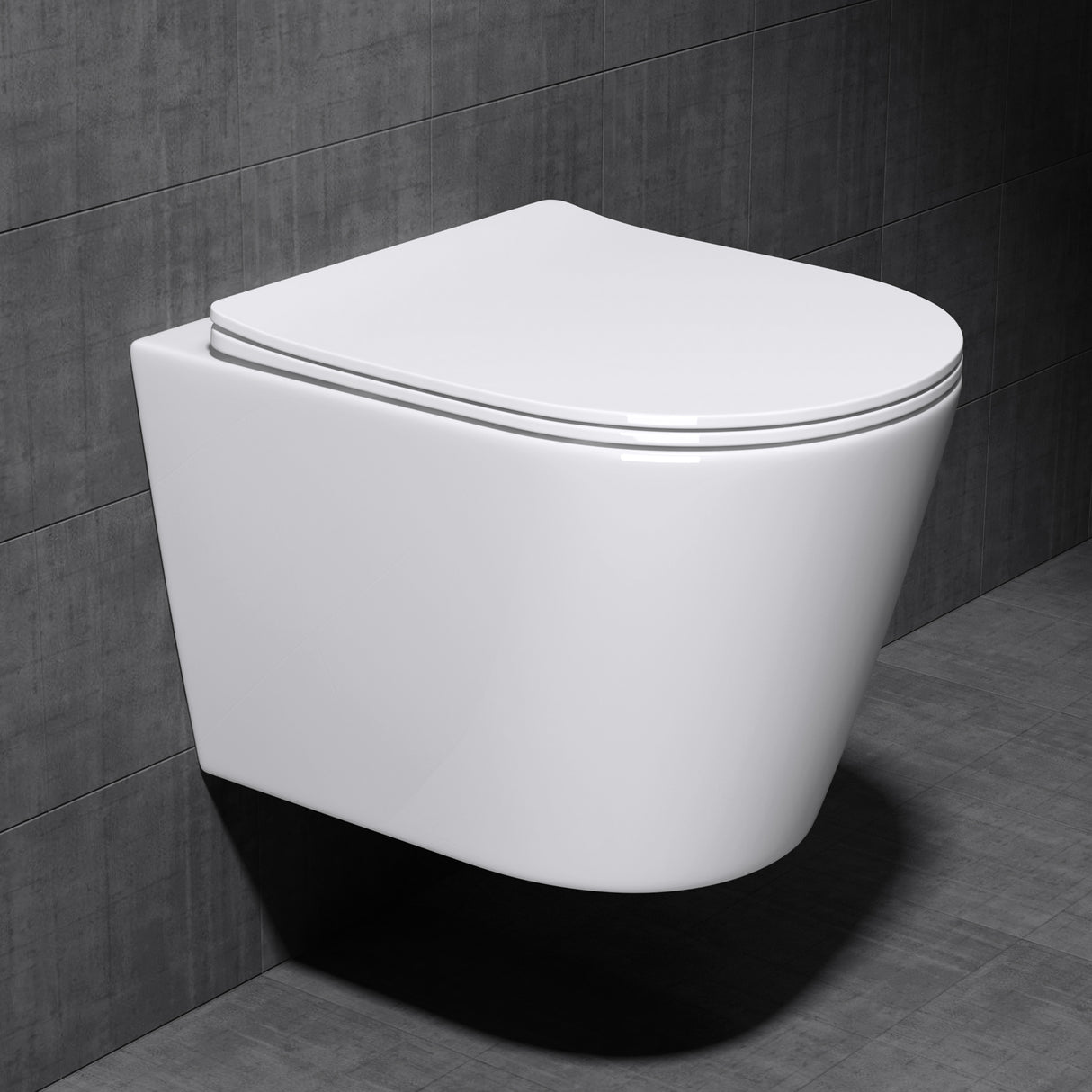 glasvilla Sanitari Bagno Sospeso in Ceramica Sanitari Bagno con Soft Close WC Sospeso Montaggio a Parete