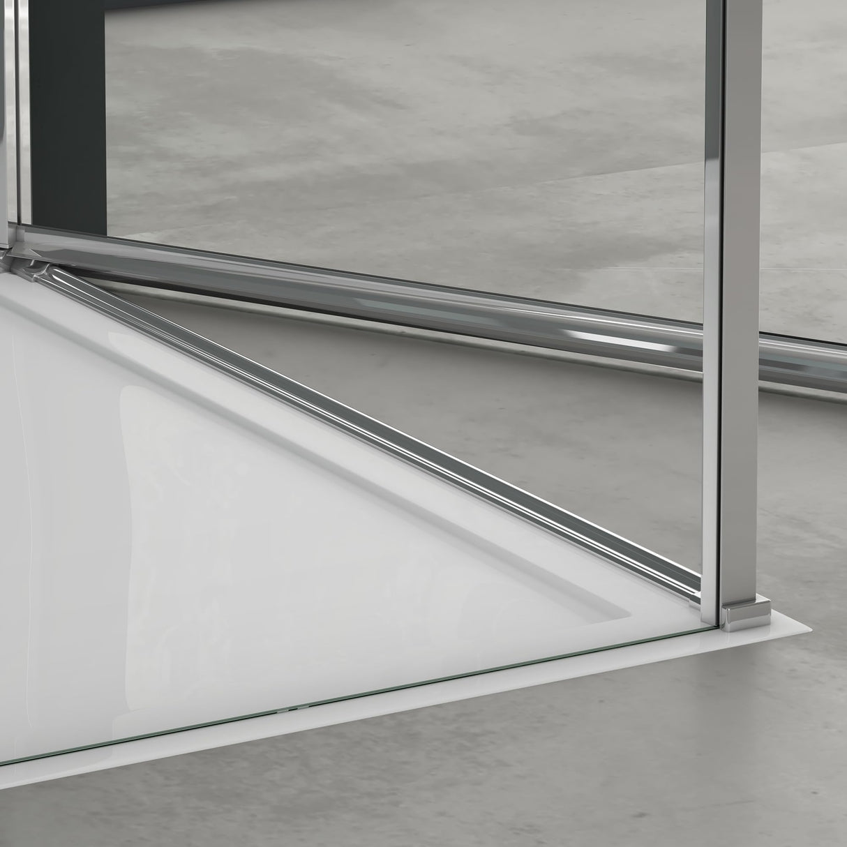 glasvilla Box Doccia in Vetro Parzialmente Smerigliato 8 mm Box Doccia con Meccanismo Alza/Abbassa e Porta Girevole Box Cabina Doccia Angolare Ravenna36MS-plus