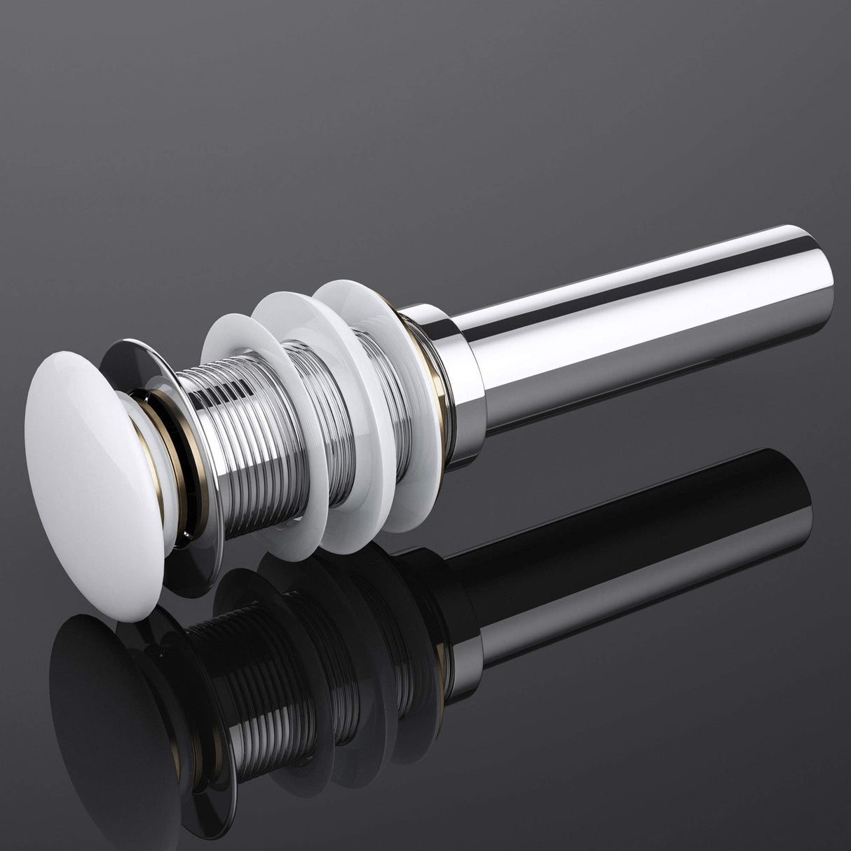 glasvilla Piletta di Scarico Valvola di Scarico Apertura Push Open Tappo per Lavabi DIN